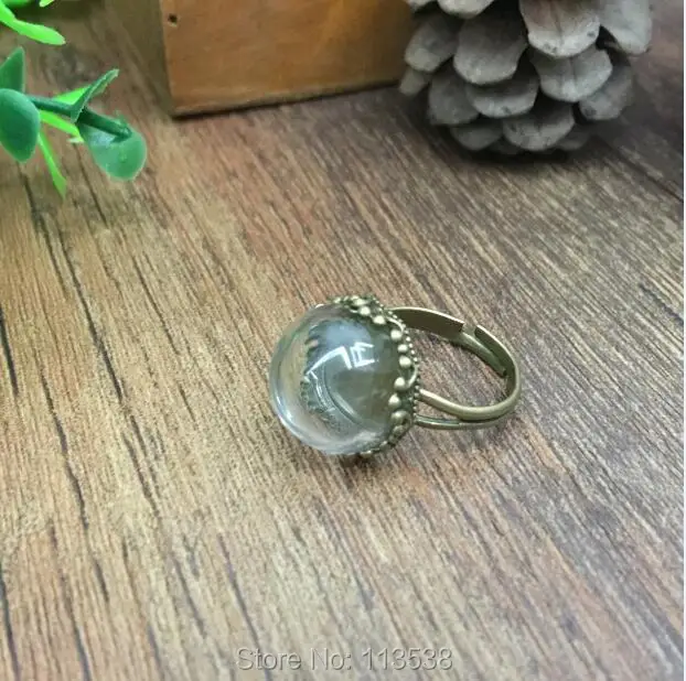 Пустые стеклянные бутылки стеклянный купол глобус 5 комплектов 15 мм|crown ring|ring