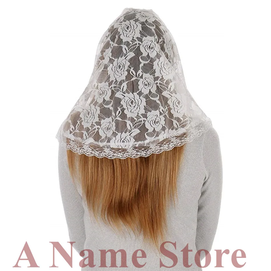 ISHSY белая Фата невесты Мантилья для Church Veil католический Латинской массового