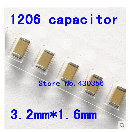 

Free shipping 1206 SMD capacitor 10UF 25V 106M 100pcs