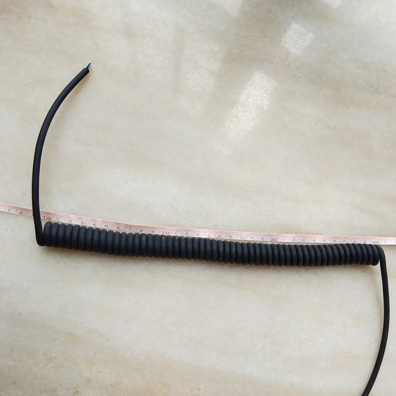 2 шт./лот 10 футов 3 м выдвижной 90 градусов 8x28AWG OD5.0 мм ТПУ спиральный кабель