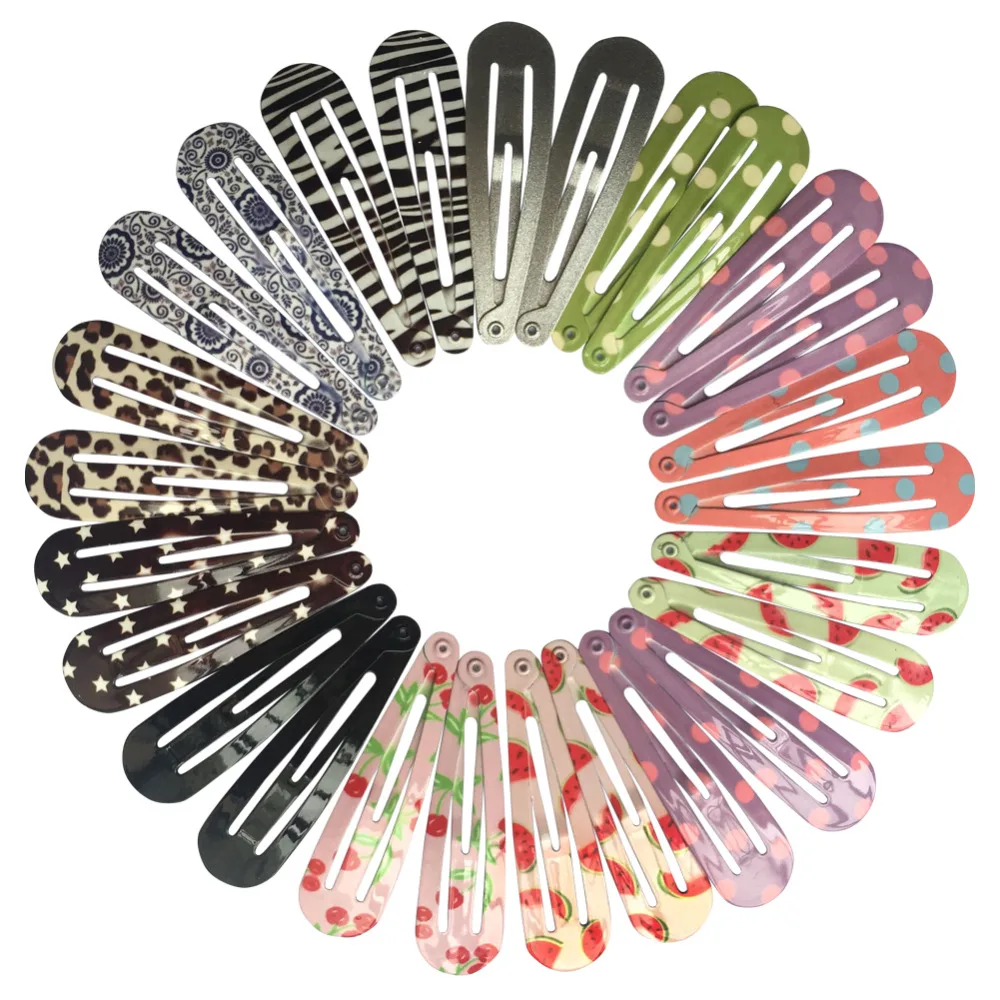 48 шт мультфильм печать BB клипсы женские шпильки для волос девочек заколки