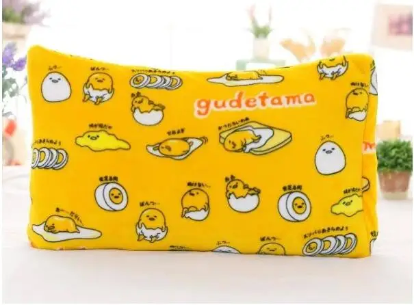 60X45CM Pillowslip IVYYE ленивый Gudetama Аниме Плюшевые Вещи Аксессуары плюшевая кукла мягкая пушистая теплая мягкая игрушечное одеяло кровать пледы одеяло s Новинка - Цвет: 60X45CM Pillowslip