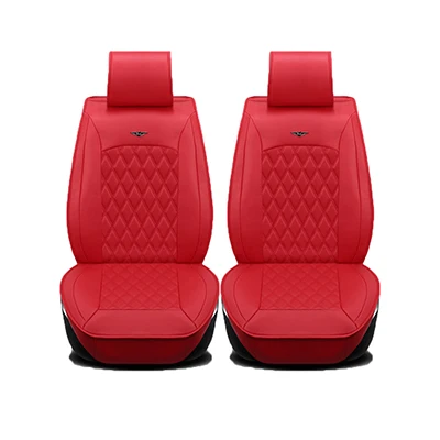 Универсальный кожаный автомобильные чехлы на сиденья для Toyota Corolla Camry RAV4 Auris Prius yalis Avensis внедорожник авто аксессуары автомобиль палочки - Название цвета: red no pillow