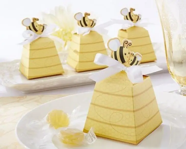 1000pcs Sweet As Can Bee Mom &amp Baby Beehive Shower Favor Box Gift Boxes Yellow Candy | Дом и сад