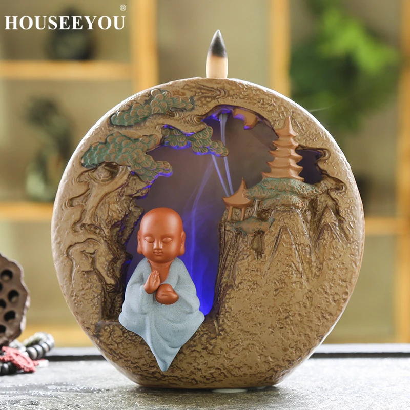 Подставка для благовоний HOUSEEYOU со светодиодной подсветкой подставка Будды Декор