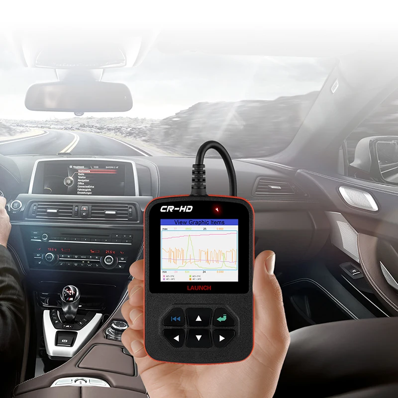 Launch X431 CR-HD для 24 в грузовик фургон OBD OBD2 сканер для тяжелых грузовиков чтение чистый код неисправности ODB автомобиля диагностический сканер инструмент