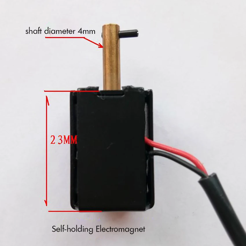 Микродвигатель постоянного двухсторонняя Self электромагнита DC5V DC12V ход 4 мм вал