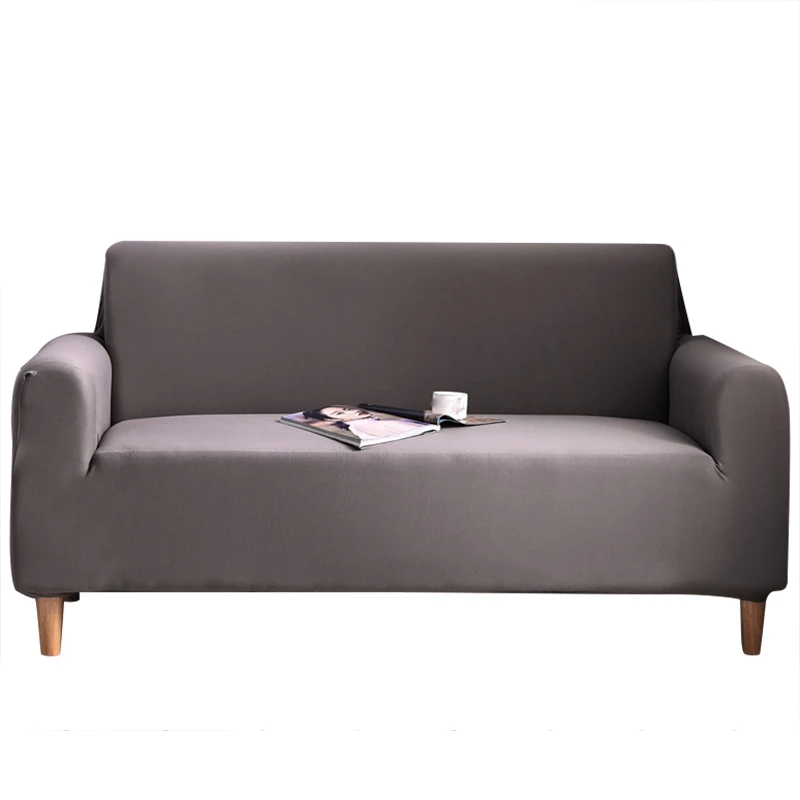 Серый цвет плотный чехол для дивана эластичный полноразмерный Чехол мебели