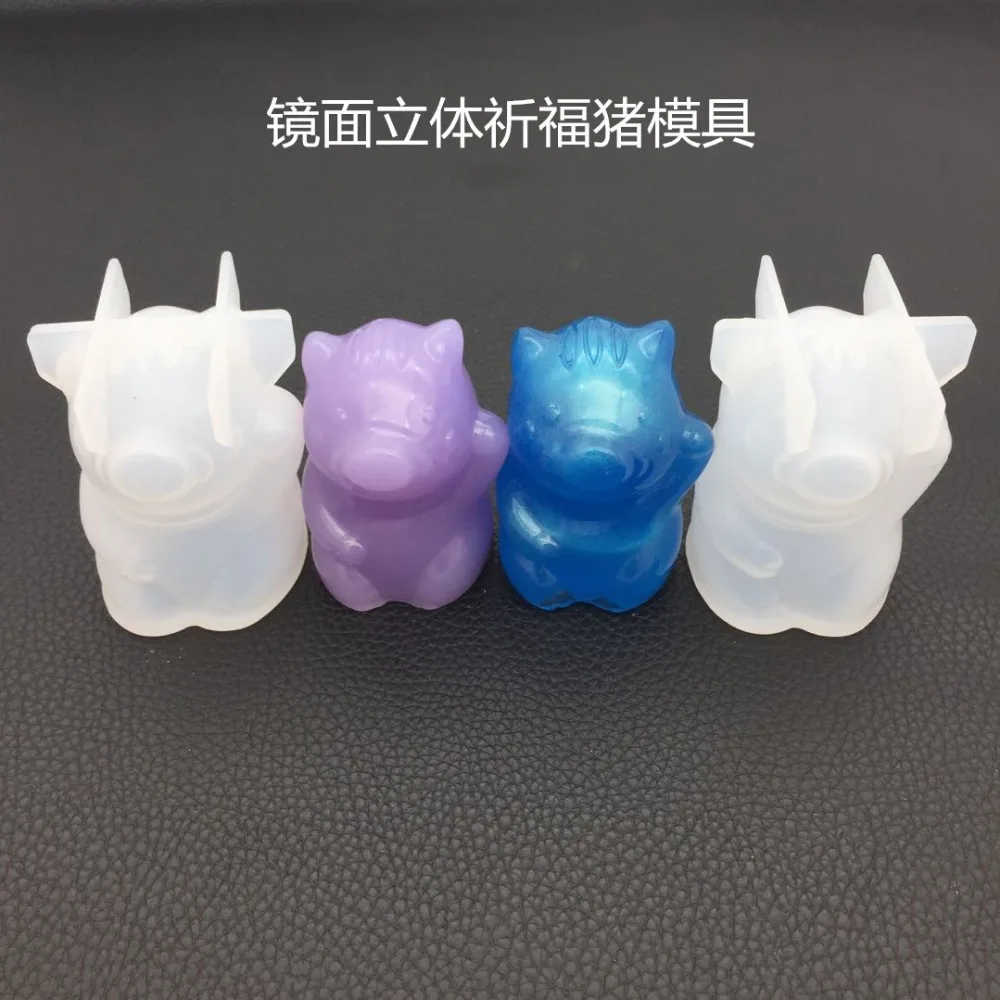 DIY Кристальный гель стерео 3D зеркало молиться пресс формы свинок Ароматические