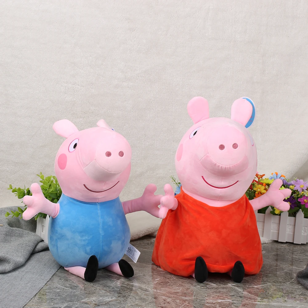 46 см/18 ''большой размер Peppa Pig Семья Друзья Плюшевые игрушки Ранние развивающие игрушки для детей девочек мальчиков подарки на день рождения и Рождество