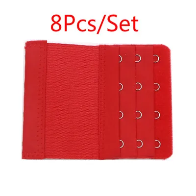 8Pcs 4/8 шт. эластичный бюстгальтер крючки на бюстгалтер для регулировки размера 3 ряд 4 крючка Для женщин девочек регулируемые Intimates удлиненный бюстгальтер на крючках бюстгальтер на застежке ремень с удлинением - Цвет: 8Pcs