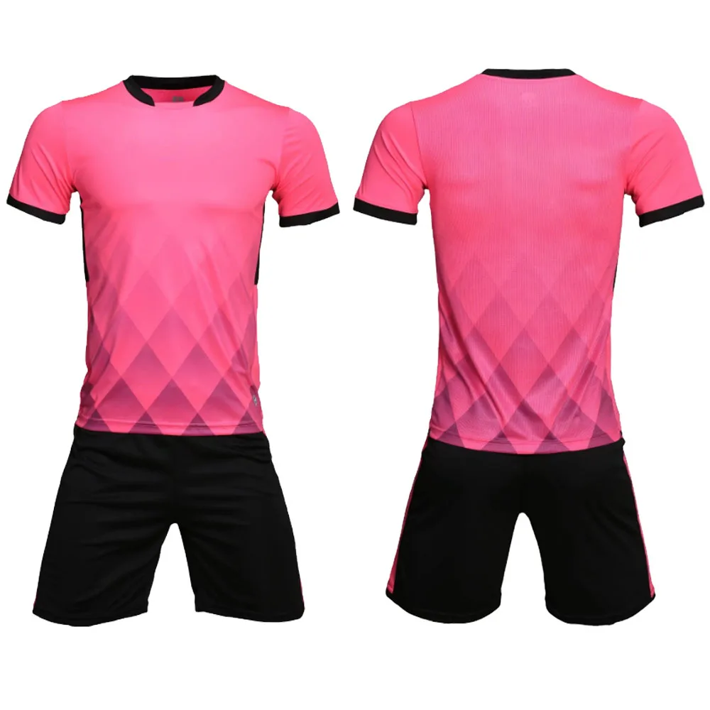 T1606 pink Новые футбольные майки, мужские майки для футбольной тренировки, костюм, пустые футбольные майки, комплект одежды, детские футбольные майки, набор, униформа на заказ - Цвет: T1606 pink