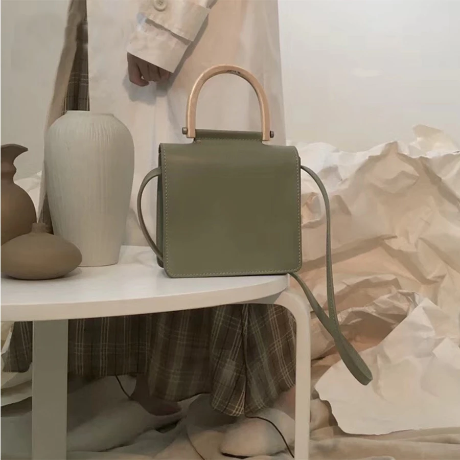 Ins роскошная деревянная женская сумка с верхней ручкой на плечо сумка-мессенджер