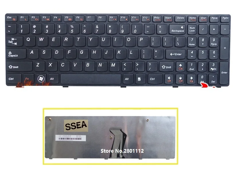 Новая клавиатура SSEA для ноутбука Lenovo G560 G560A G565 G565A G560E G560L черная клавиатура|keyboard for