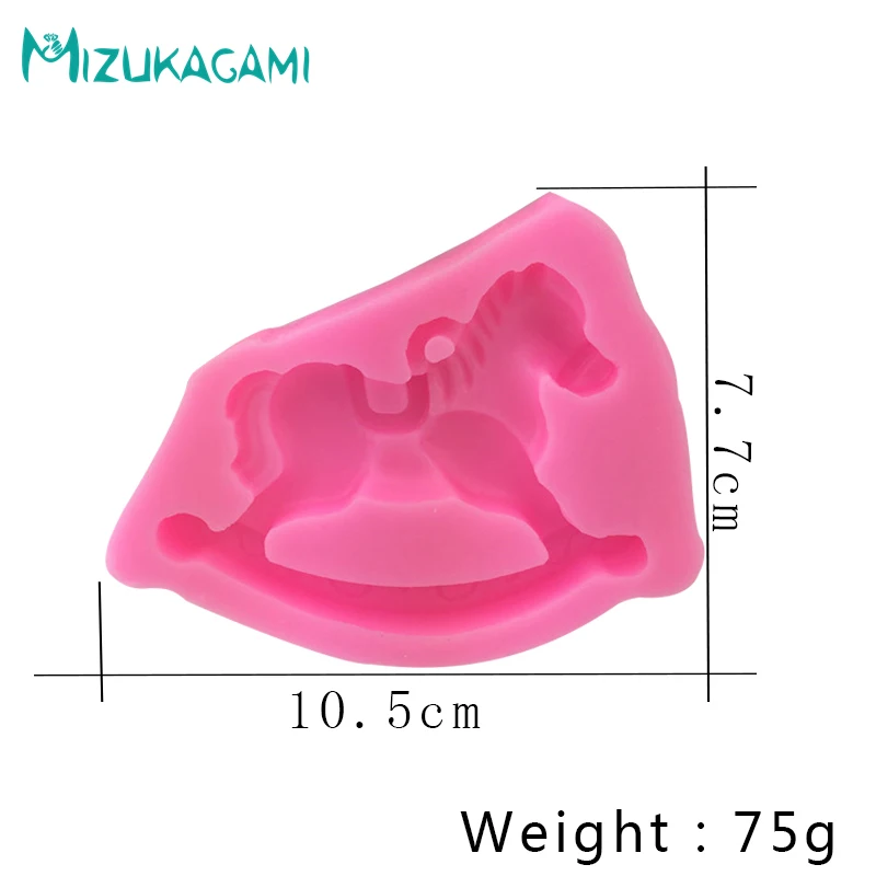 3D Wooden Horse Pendant Chocolate DIY Fondant Cake Decorating Tools Lace Border Silicone Mold Kitchen Baking MJ-00912 | Дом и сад