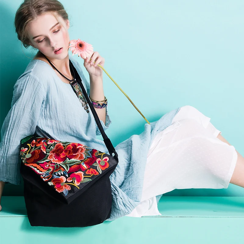 Женская винтажная холщовая сумка мессенджер с цветочным принтом|bag michael|bag gardenbag