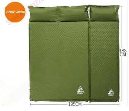 Green 3 Person Hewolf 1 2 3 человек толщиной 5 см Автоматический надувной матрас пляжная Подушка Анти влага коврик Hking Рыбалка Открытый Кемпинг коврик - Цвет: Green 3 Person