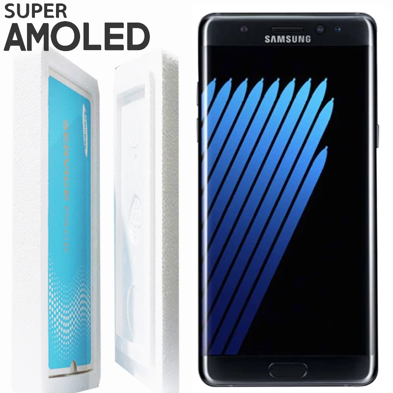 Оригинальный 5 7 ''AMOLED LCD с рамкой для SAMSUNG GALAXY Note7 Note FE N930 N930F дисплей кодирующий