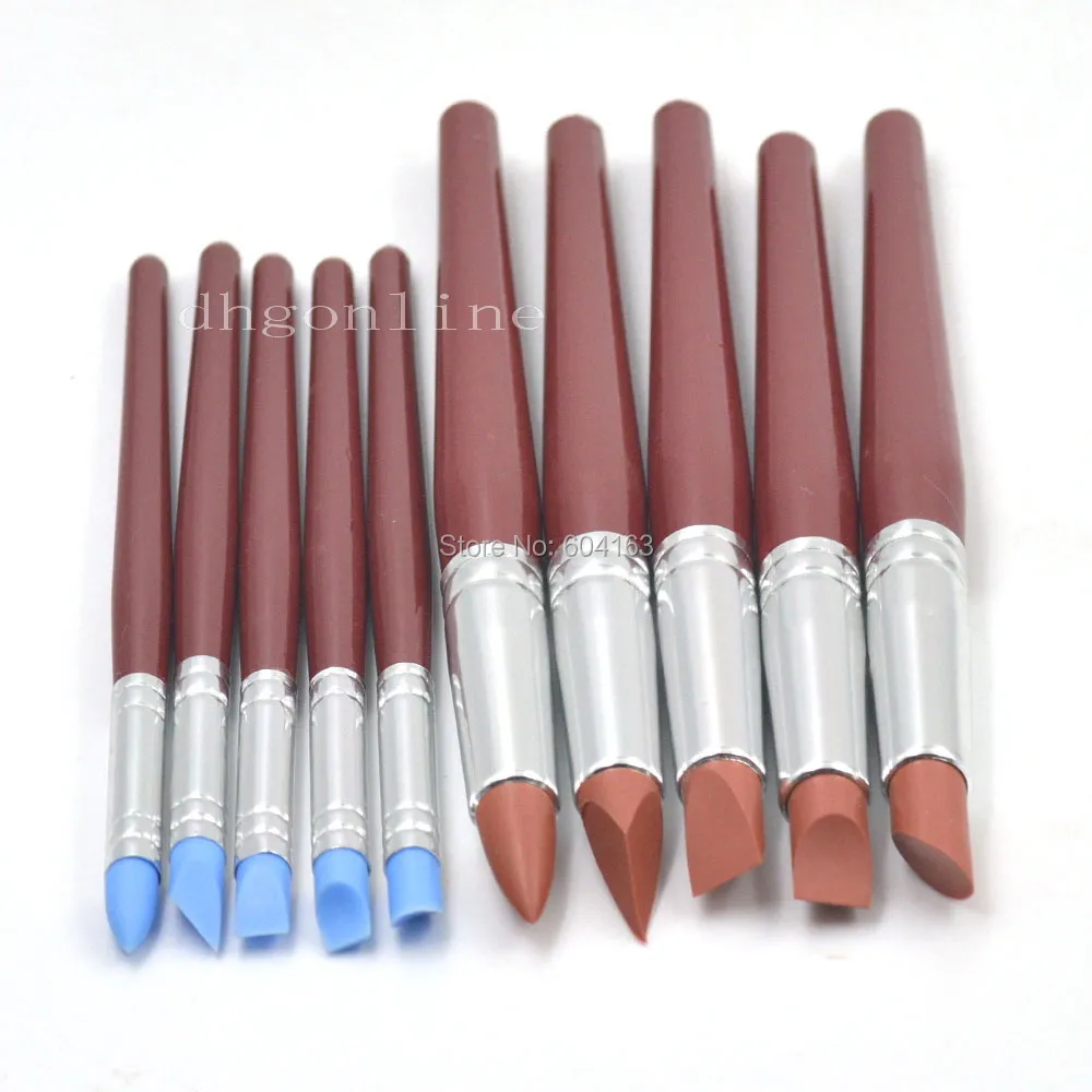 Один набор Инструменты для гончарного дела силиконовый резиновый наконечник