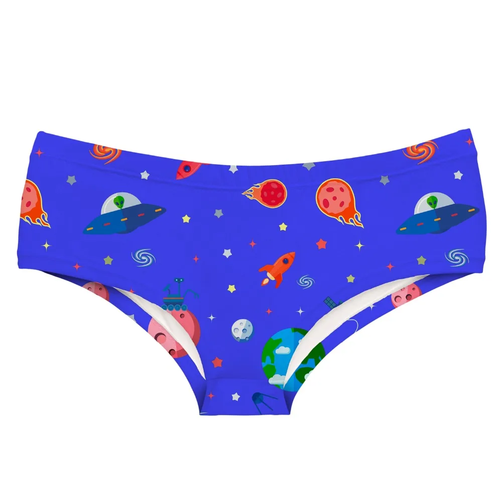 LEIMOLIS женское нижнее белье с забавным принтом в виде инопланетян | Женская одежда