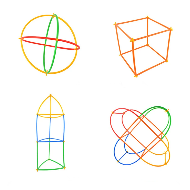 400/200/100 шт. 4D Rietjes Speelgoed Baby Prajita kinderen Puzzel Rietjes speelgoed Pipet Stiksels Vergadering stro ruim