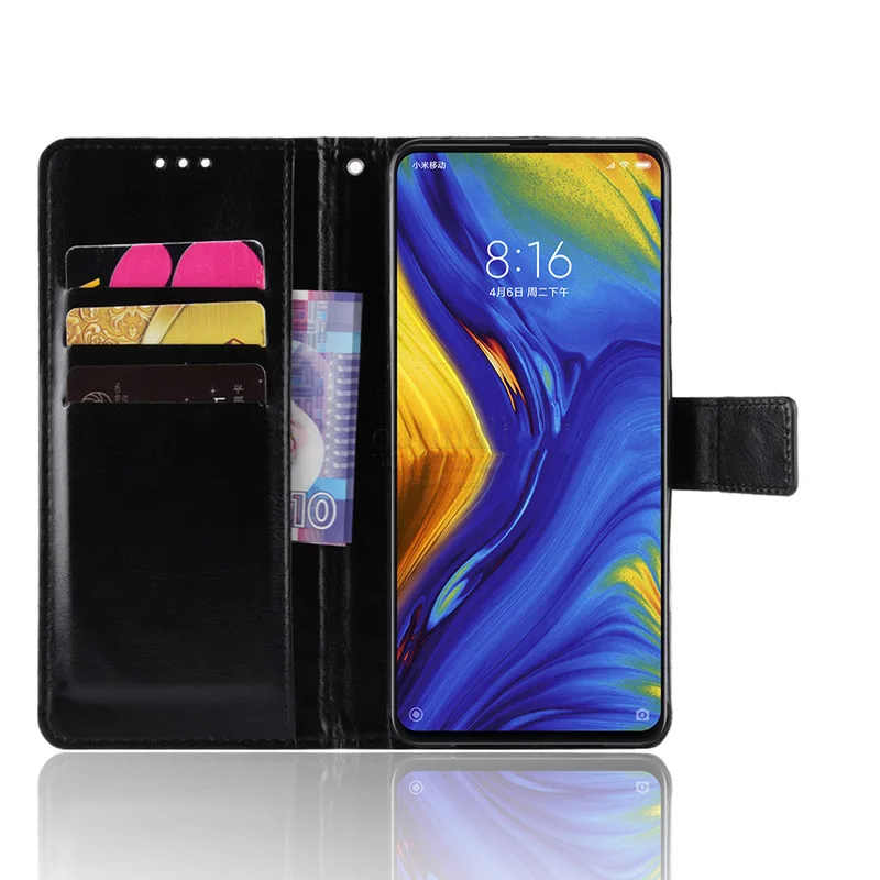 Чехол книжка из искусственной кожи для XiaoMI MI Mix 3 5G с ремешком|Чехлы-портмоне| |