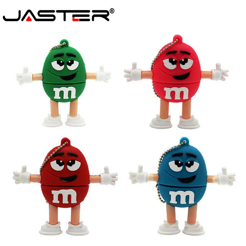 Флэш накопитель JASTER USB 2 0 m &amp m's Chocolate объемом 4 ГБ 8 милый флэш M Bean 16 32 Usb 64