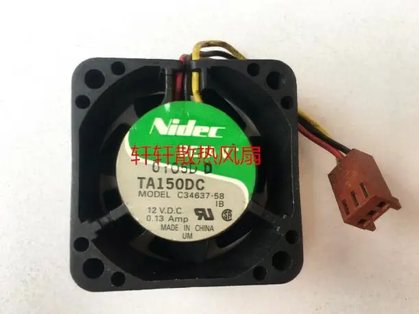 Трехстрочный охлаждающий вентилятор NIDEC TA150 C34637-58 4020, 12 В постоянного тока, а, 4 см