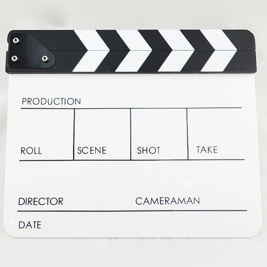 Ролевые Игры Экшн-фильм Clapperboard Видео Сцена Slate Cut Prop 29 8 см * 24 Акриловая Clapper доска