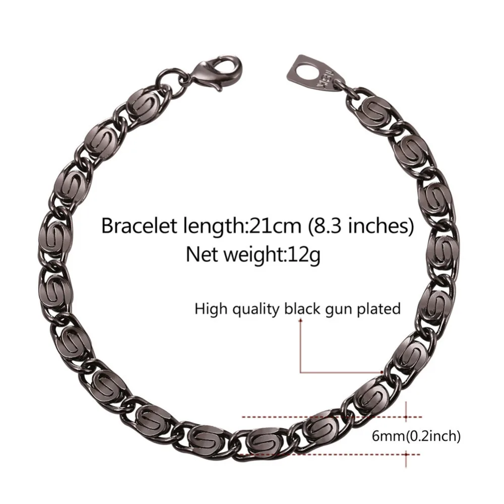 U7 Цепочка На Руку Мужская Улитка Браслет Розовое Золото/Золотой/Серебристый Цвет