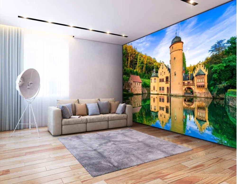 3d обои на заказ фотообои немецкий пейзаж с замком Картина декор комнаты картина