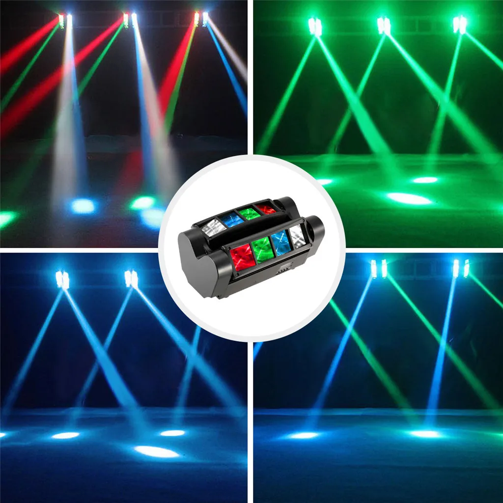 60 Вт RGBW 8x LED Паук луч сценический светильник с движущейся головкой Бар Диско DJ