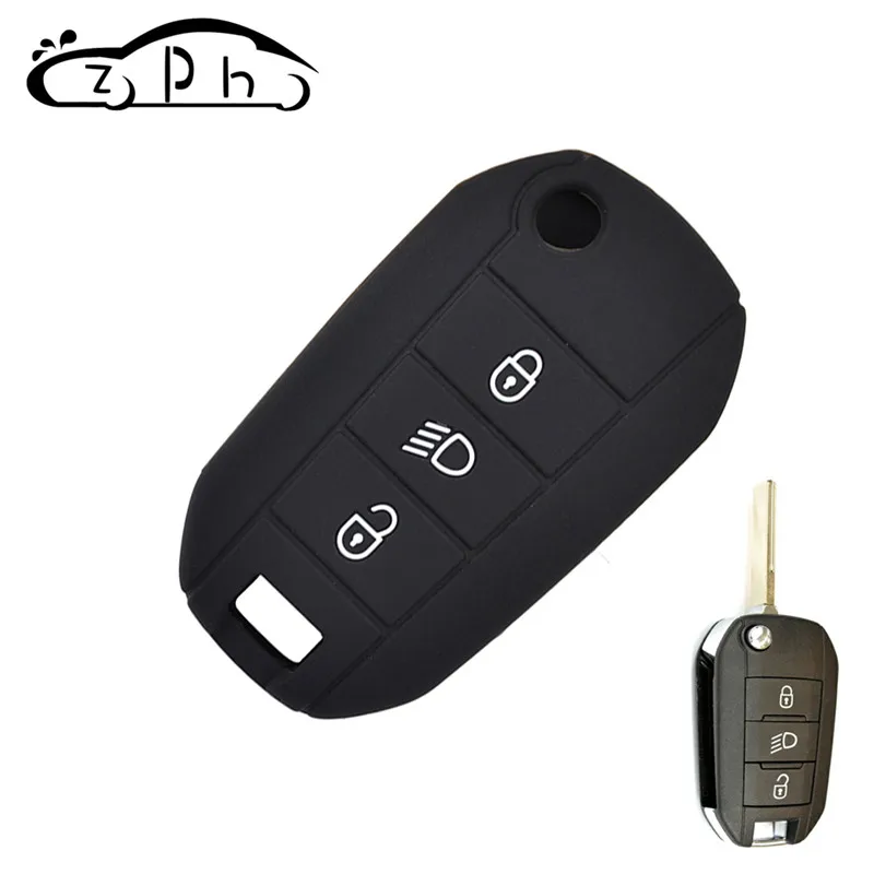 3 кнопки силиконовый Автомобильный Брелок дистанционного управления с ключом
