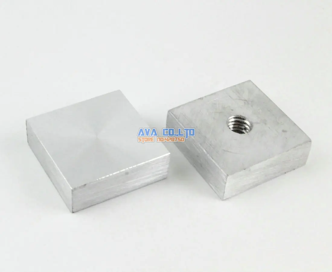 8 Pieces 30mm Aluminum Disc Glass Table Top Adapter Attach Square Decoration
