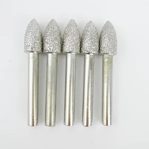 Алмазные насадки DIATOOL #11 с вакуумным паянием, вращающийся инструмент для камня, бетона, алмазные гравировальные долота, шлифовальные долота, 5 шт.