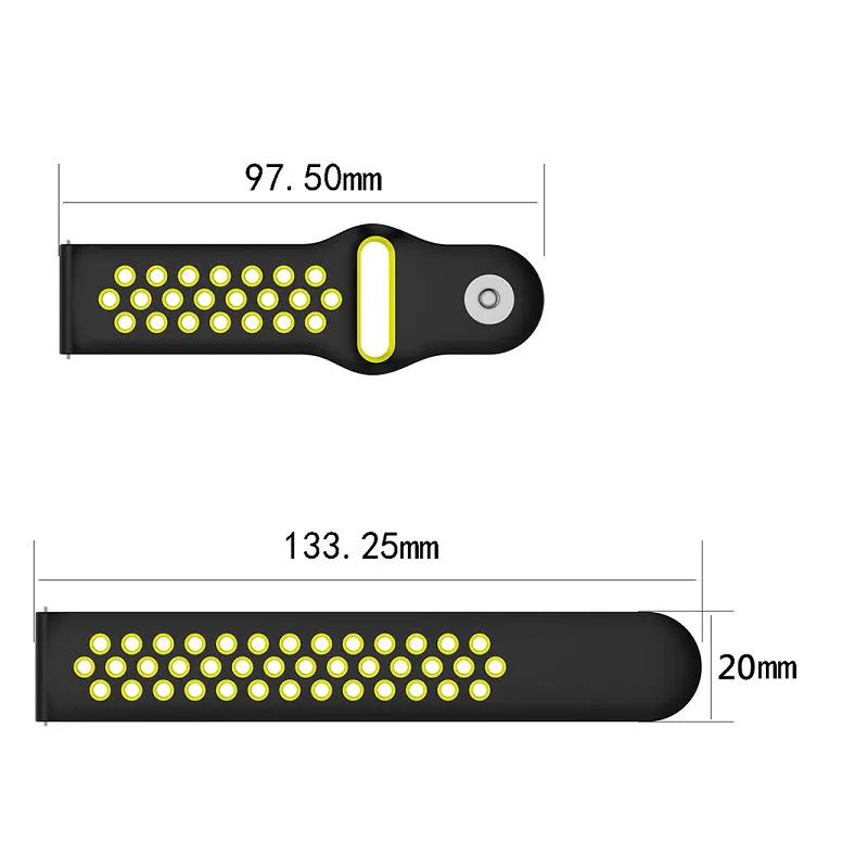 20mm Smart Watch Bands for Samsung 22mm Waterproof Strap Compatible Galaxy Active 40mm/Huawei/Tiwatch | Электроника