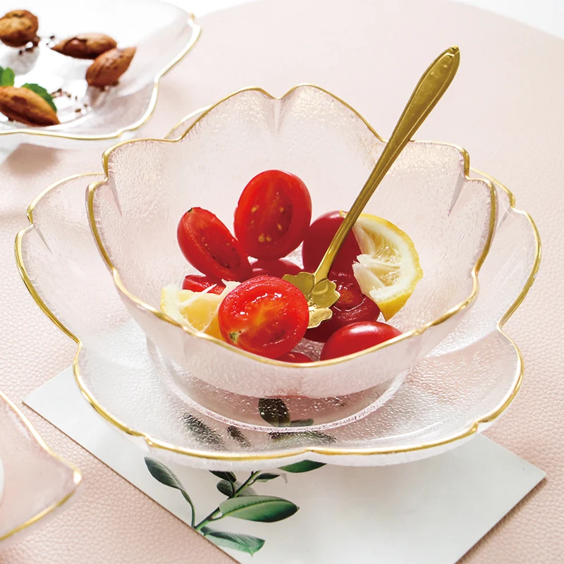 Ins style Phnom Penh glass tableware creative marine series plate sushi candy salad dessert conch plate