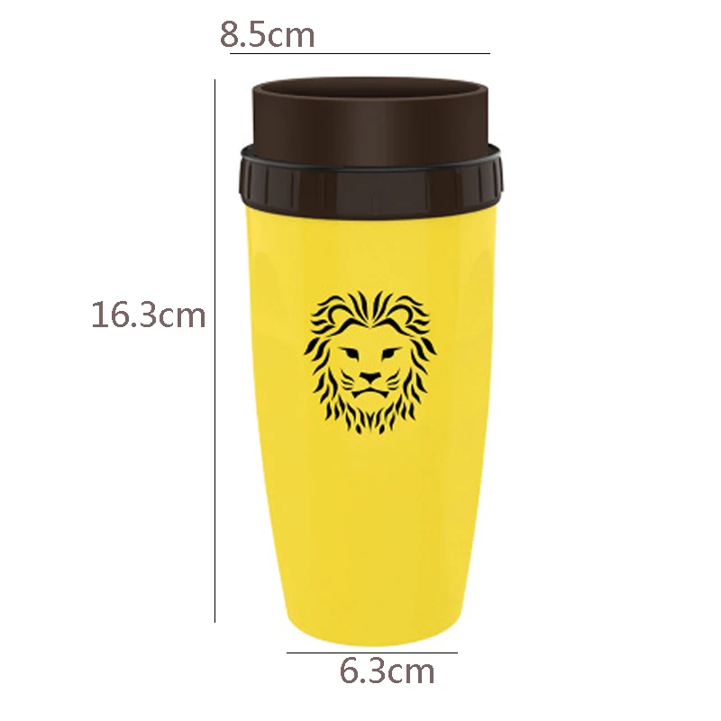 

Creative Twist Cup Neolid No Cover Portable Hand Straw Cup 300ML Plastic Cartoon Double-layer Cup for Children/adult