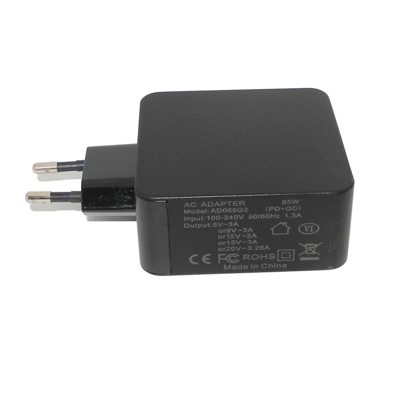 5-20 в 65 Вт usb type C адаптер питания для ноутбука Зарядное устройство для Macbook 12 13,3 Xiaomi Air 1" Hp для ноутбука lenovo