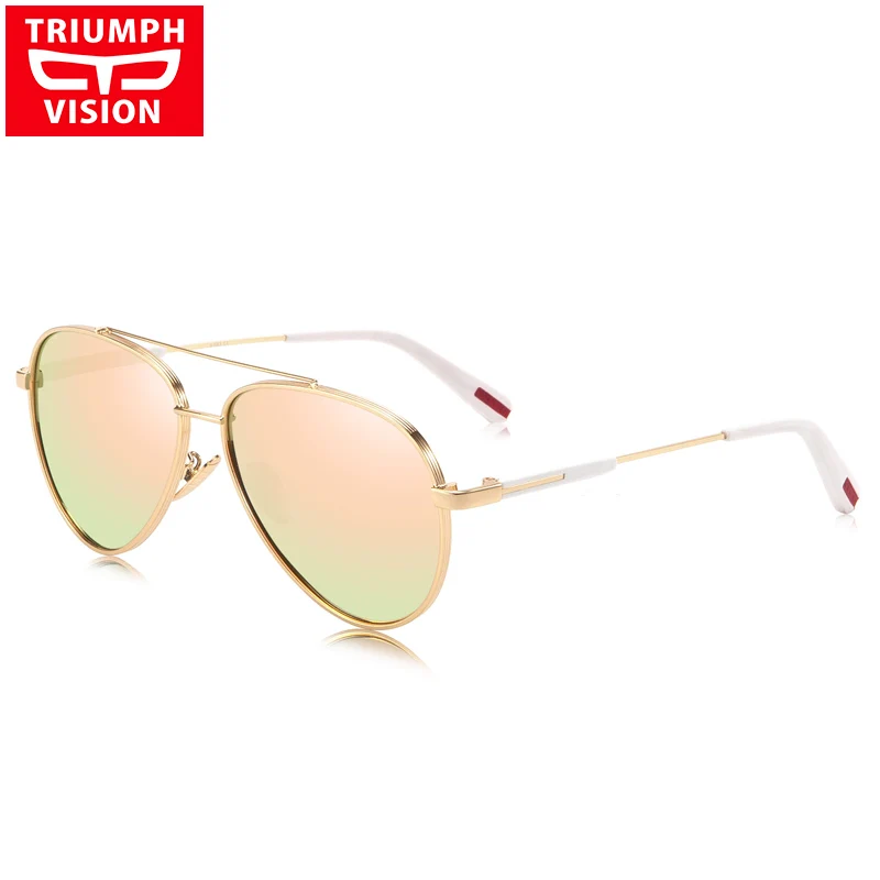 TRIUMPH VISION, градиентные поляризованные солнцезащитные очки для мужчин и женщин, фирменный дизайн, новые солнцезащитные очки, мужские модные коричневые солнцезащитные очки - Цвет линз: 002