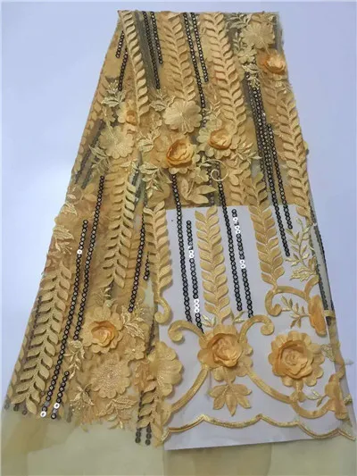 2019 последние высококачественные африканские тюлевые кружева 3D цветы гипюр