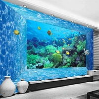 custom 3d photo wallpaper mural 3d stereoscopic space underwater world living room bedroom tv background paper wall papers 3d