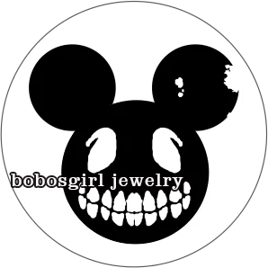 20792 cartoon mouse dsney glass Snap button photo glass cabochon for girls gift GS9778 - Окраска металла: 20792