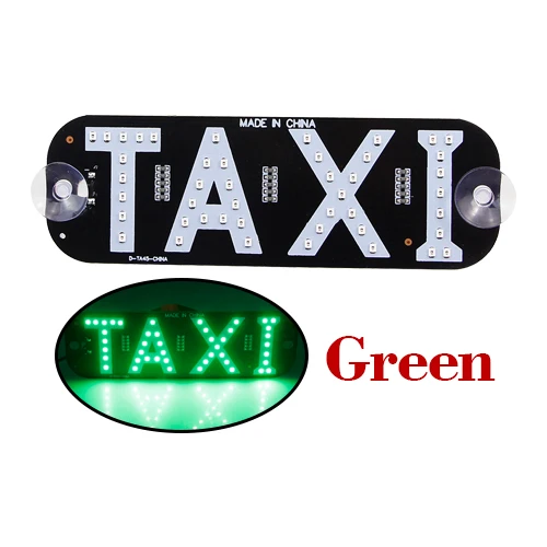 CARLITS 1PCS/Lot TAXI Car LED Indicator Light Taxi Panels Sign Green Signal Warning light Super Bright Red White Blue Green