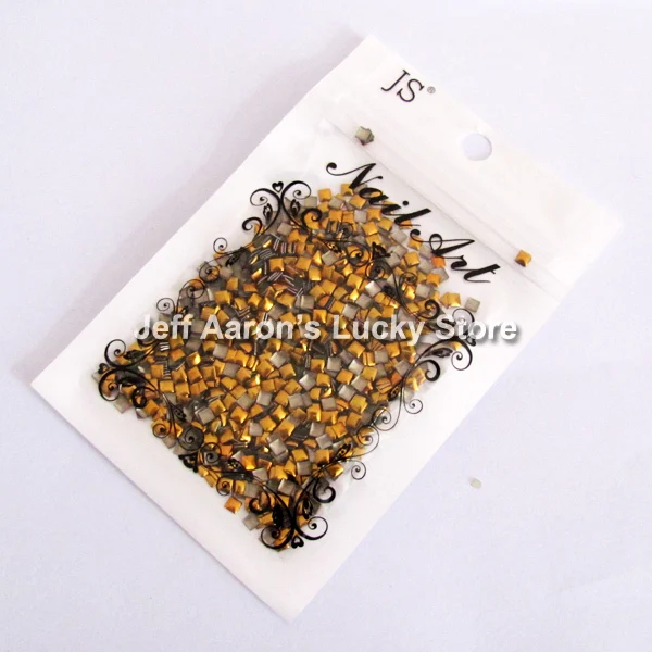 Золотистые и Серебристые квадратные акриловые 3d металлические украшения для