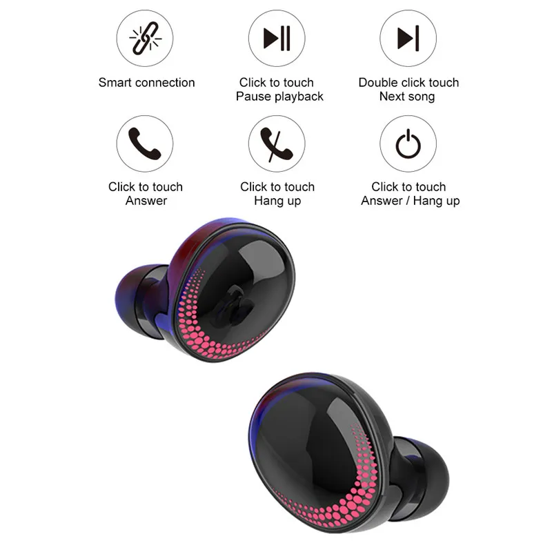 Smart Touch control Беспроводная bluetooth-гарнитура X10 мини-наушники-вкладыши TWS шумоподавление музыкальные наушники с зарядным устройством