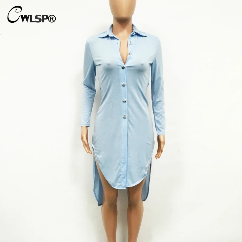 2018 Осенняя женская рубашка CWLSP с открытой спиной необычная длинным рукавом и