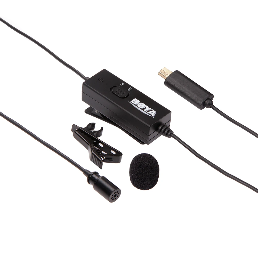 BOYA BY-GM10 Pro Lapel Clip Type Omnidirectional Condenser Audio Microphone For GoPro HD Hero 4 3+ 3 Camera | Электроника