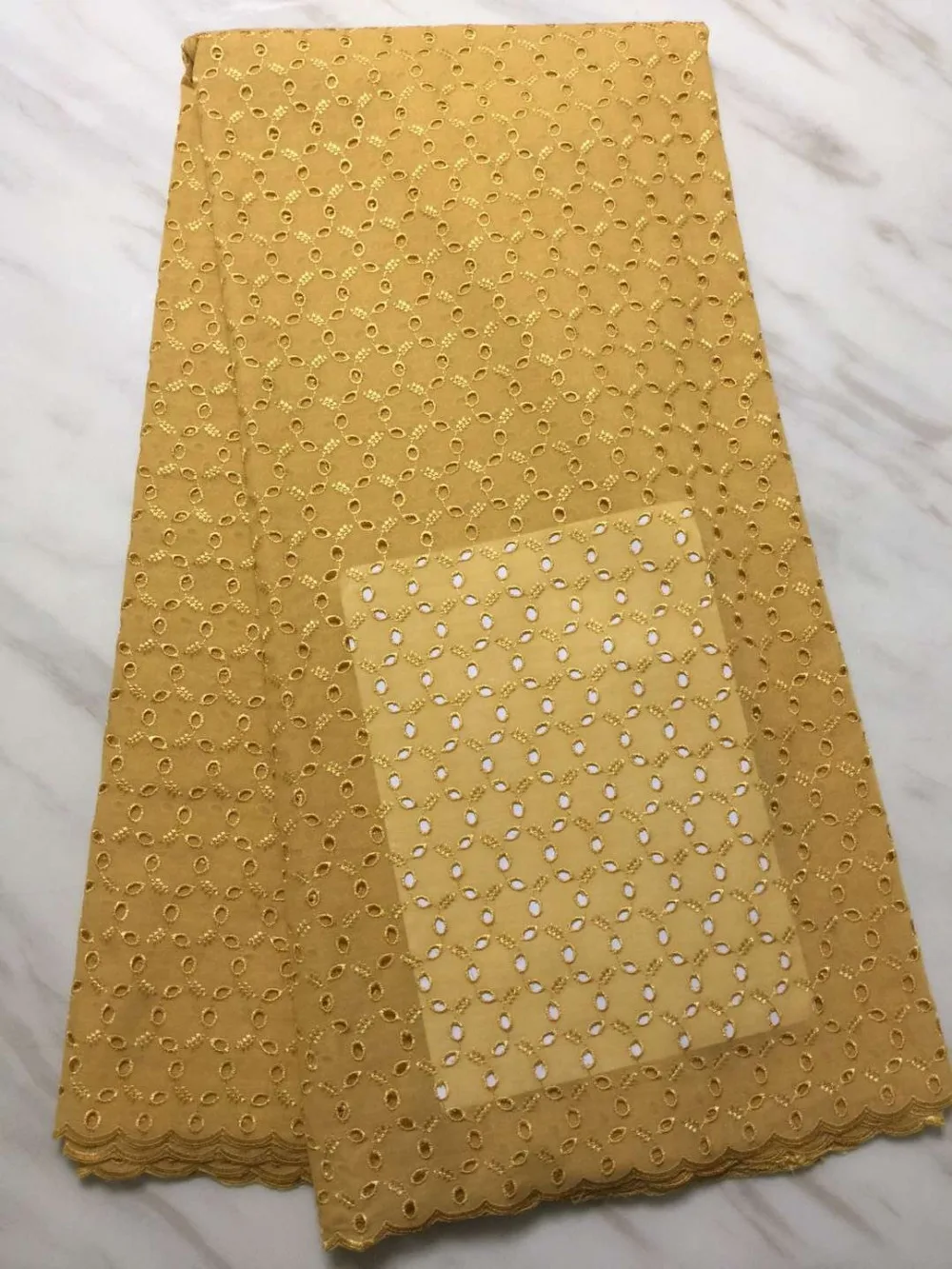 

2019 High quality Water soluble Embroidery African cord french guipure swiss cotton lace Fabric for dress 5y/lot TPL4818