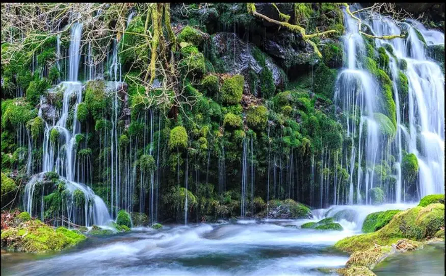 Оригинальный лес водопад настенная бумага пейзаж для гостиной фото контактная 3d